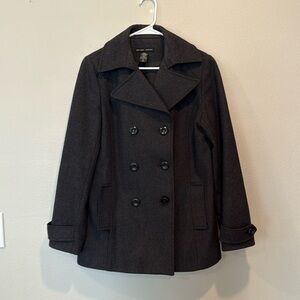 New York & Co. Gray Wool Blend Pea Coat SZ:6